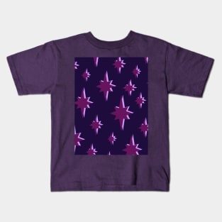 Purple Stars Night Sky, Christmas Kids T-Shirt